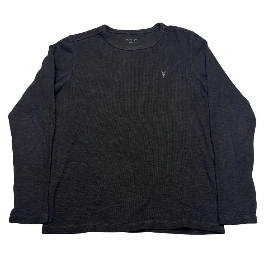 Allsaints Muse Long Sleeve Crew Men's XS Textured Thermal Pullover Minimalist